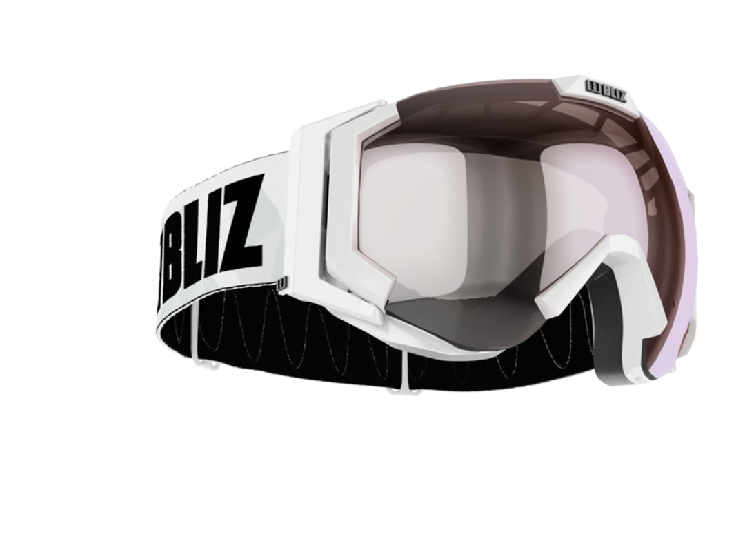 Bliz Carver Small Face Ski Goggle - White w Orange Silver Cat3 Lens GOGGLES Bliz