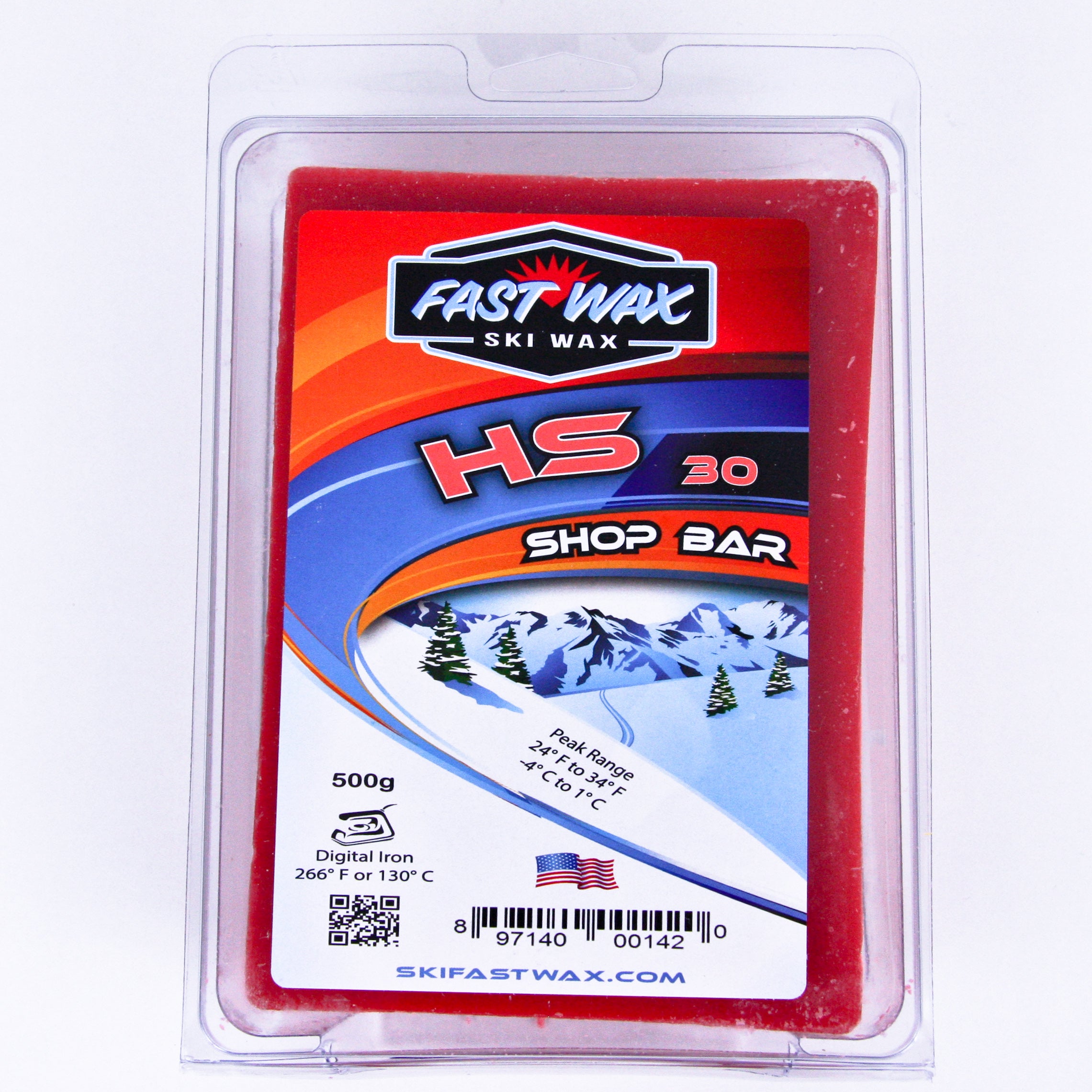 Fast Wax HS30 500g NonFluorinated Warm Ski Wax Utah Ski Gear