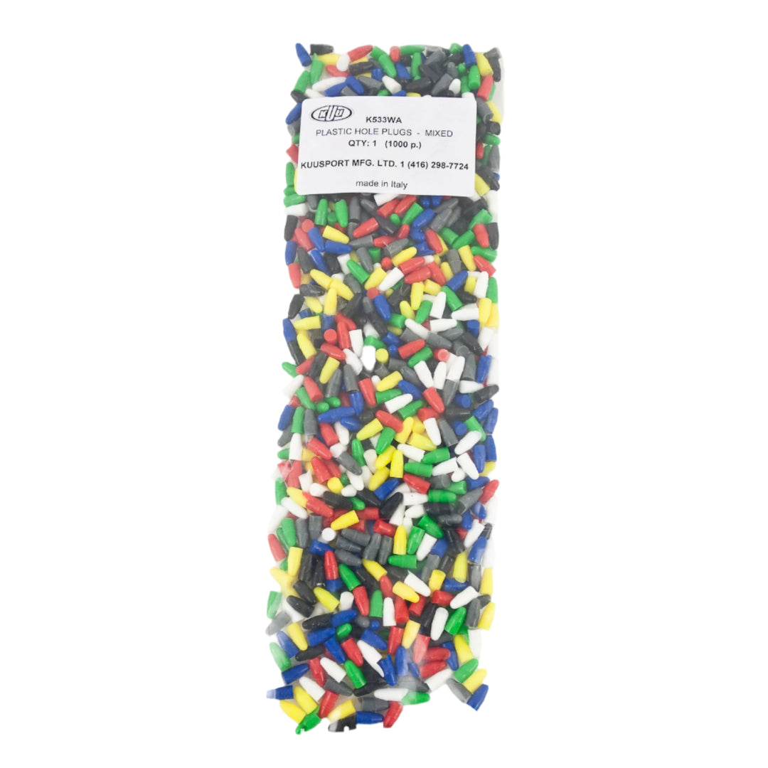 Kuu Plastic Hole Plugs - 1000 pieces - Assorted Colors - KU-K533WA TUNING EQUIPMENT KUU