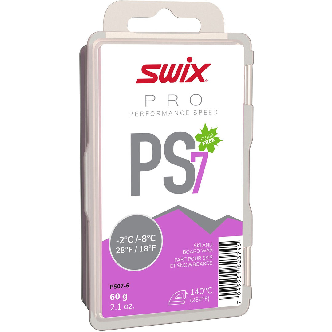 Swix PS7 Violet 60g - Performance Speed SKI & SNOWBOARD WAX Swix