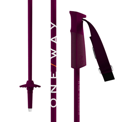 One Way GTX Ski Poles SKI POLES One Way 140cm Blackberry