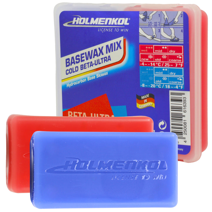 Holmenkol WorldCup Mix Cold - 35g Betamix Red & 35g Ultramix Blue SKI & SNOWBOARD WAX Holmenkol