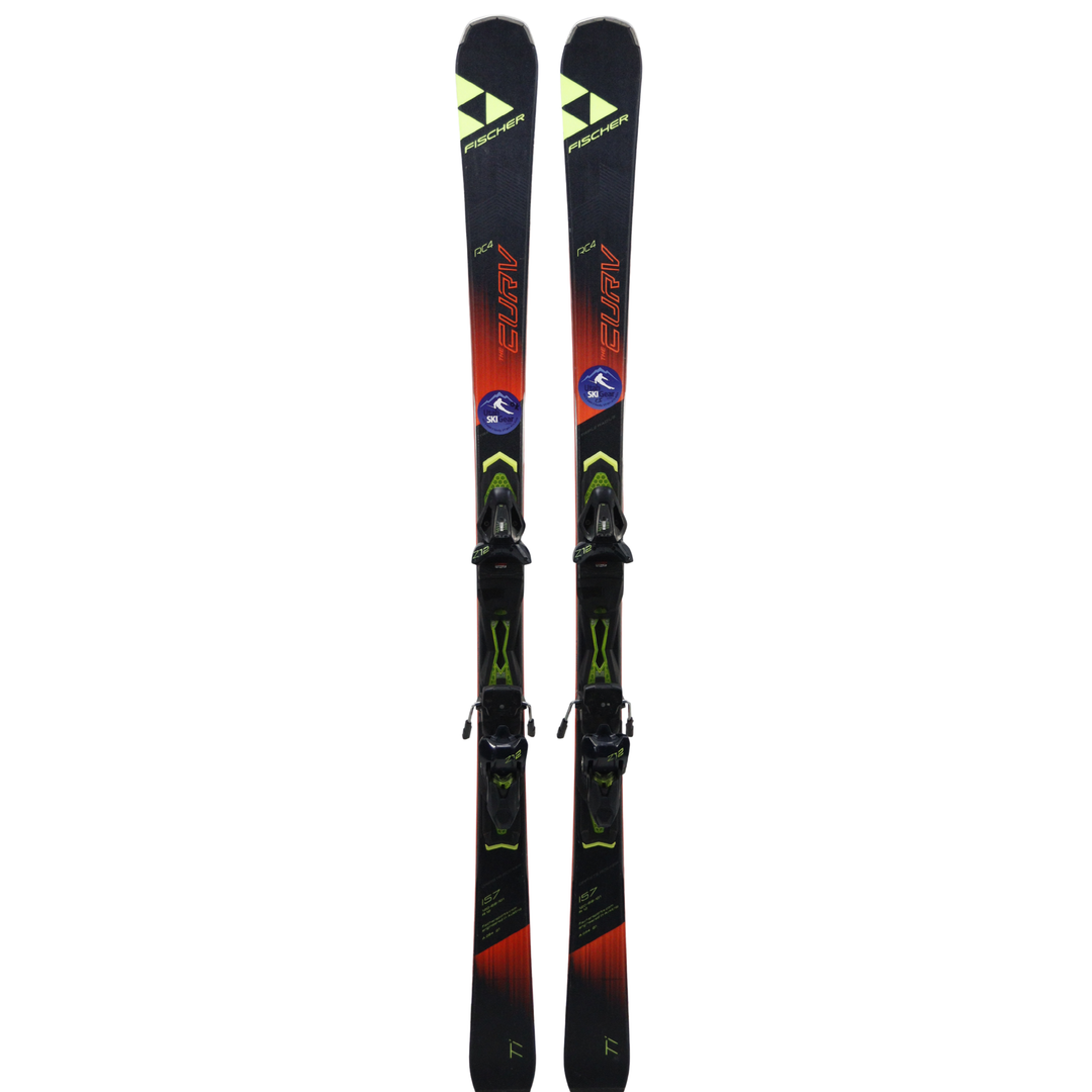 Fischer RC4 Curv TI 156cm + Fischer Z12 Bindings - 2018 USED SKIS Fischer
