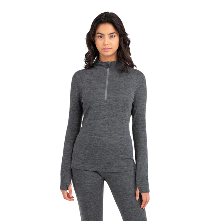 Terramar Women's Ultra Merino 2.0 - 1/2 Zip Shirt APPAREL Terramar CHARCOAL HEATHER S 