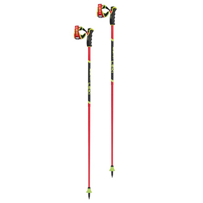 Leki Venom GS 3D Ski Racing Poles 2025 - OPEN BOX RETURN SKI POLES Leki 120cm Red-Black-Yellow