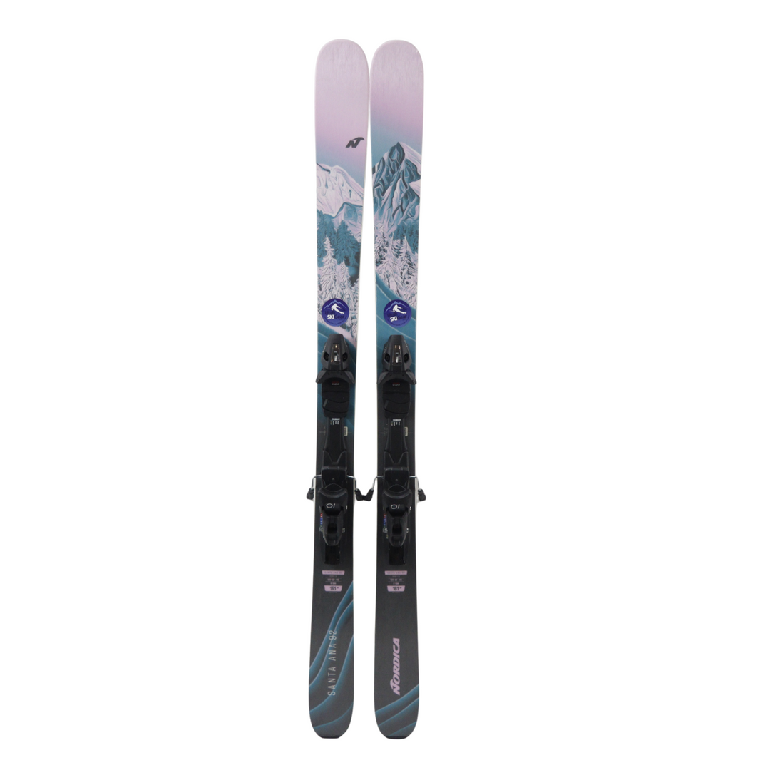 161cm Nordica Santa Ana 92 + Look SPX10 Demo Bindings- USED SKIS Nordica