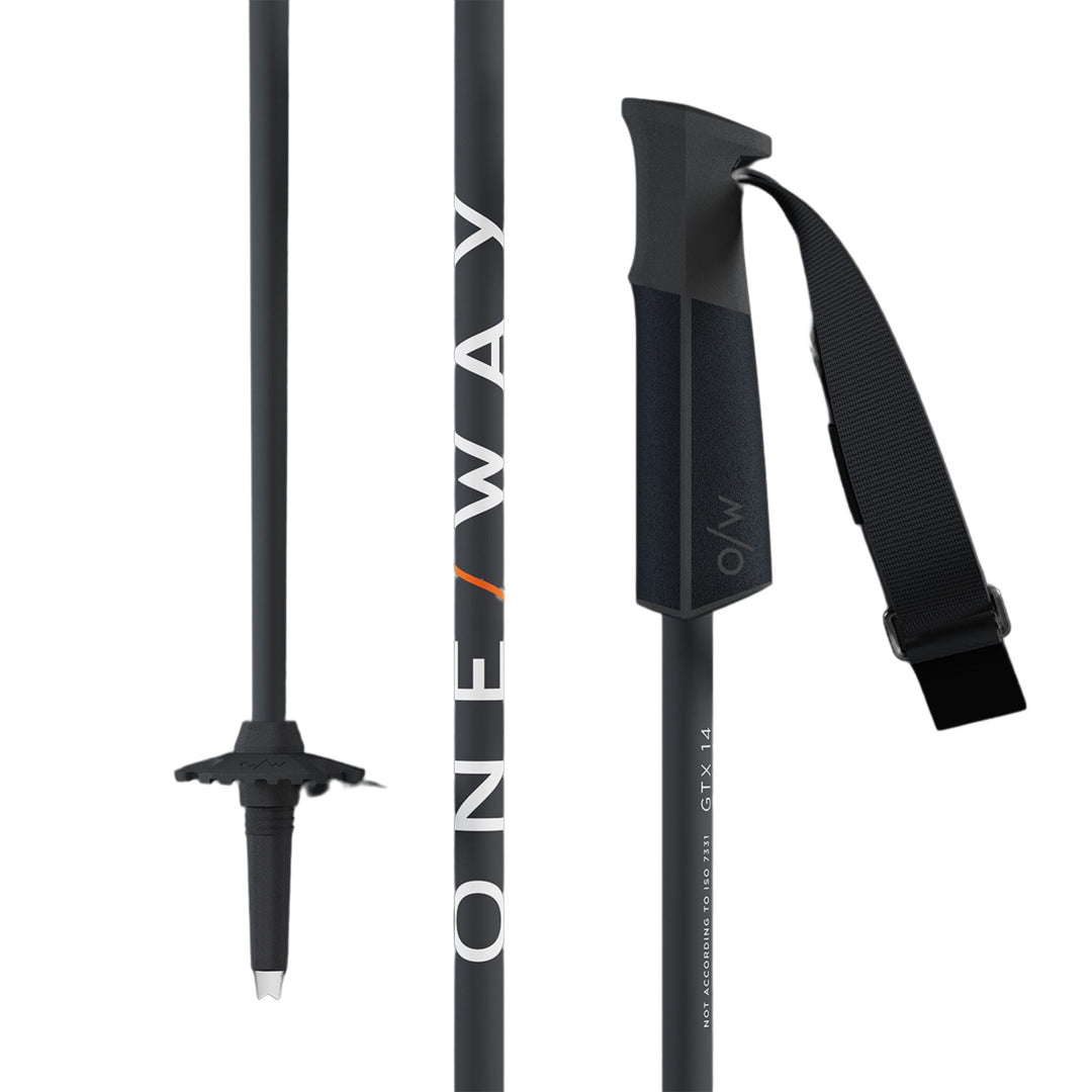 One Way GTX Ski Poles - 2026 SKI POLES One Way 140cm Grey