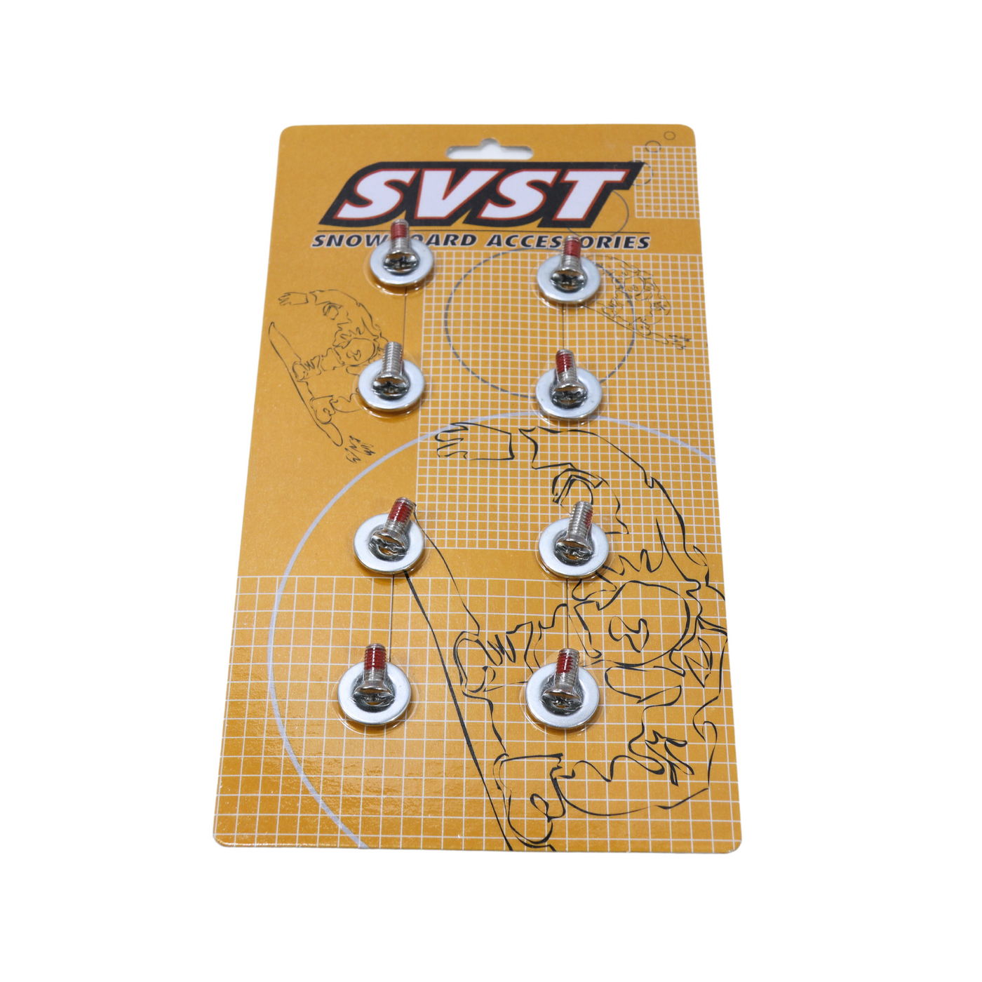 SVST 8Pc Screw & Conic Washer for Snowboard Bindings SNOWBOARD BINDINGS SVST   