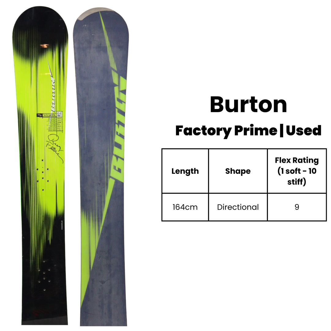 Burton factoryprime. Snowboard Signed by Rosey Fletcher