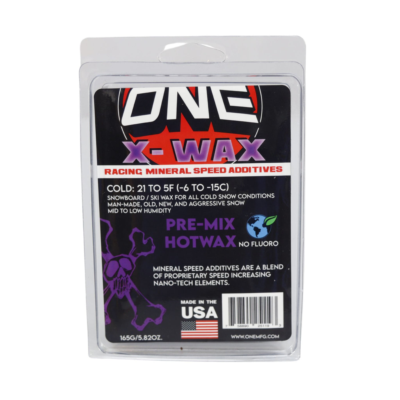 One MFG X-Wax Pre-Mix Cold 165g SKI & SNOWBOARD WAX OneBall Cold  