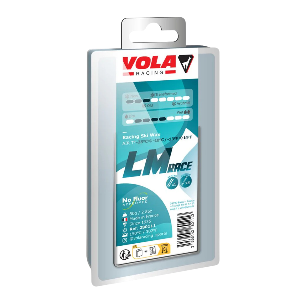 Vola LM Racing Wax 80g SKI & SNOWBOARD WAX Vola Blue -25°C > -10°C / -13°F > 10°F