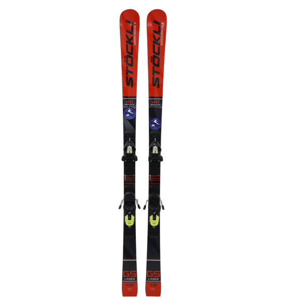 Stockli GS Laser 152cm skis 2022 + Head Evo9 AC Binding - Used
