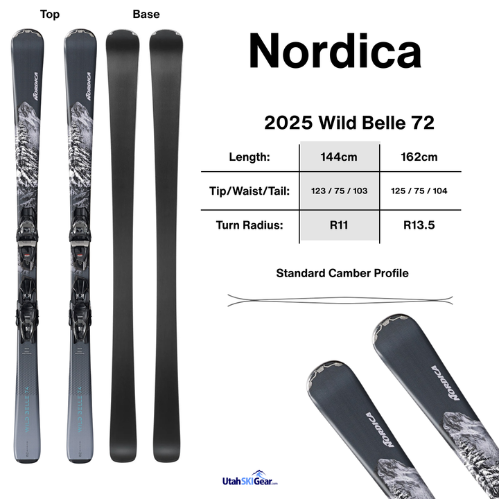 Nordica Wild Belle 74 + Bindings 2025