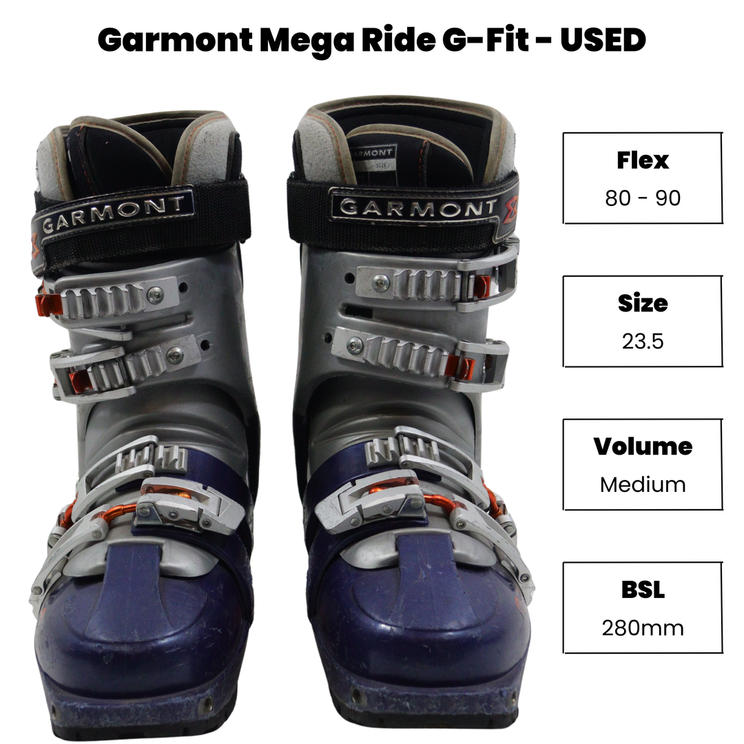 Garmont Mega Ride G-Fit Alpine Touring AT Ski Boot 2005 - 23.5 USED