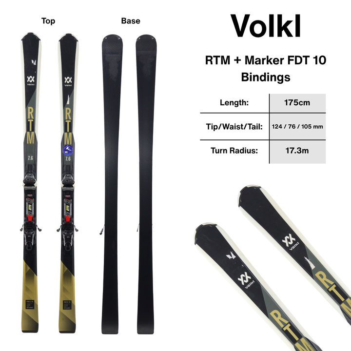 Volkl RTM 7.6 175 + Marker FDT10 Bindings - USED SKIS Volkl