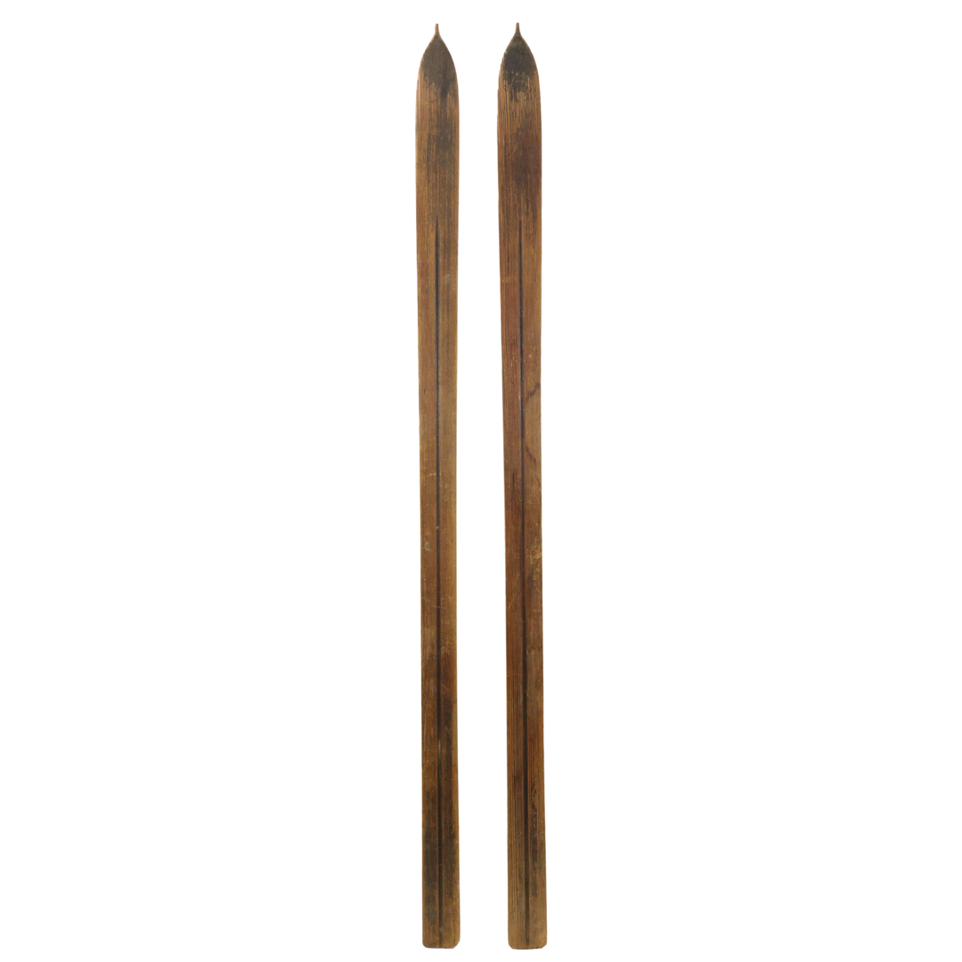 Vintage 1925 Wooden Decorative Skis - Northland Ski Company USED SKIS Utah Ski Gear