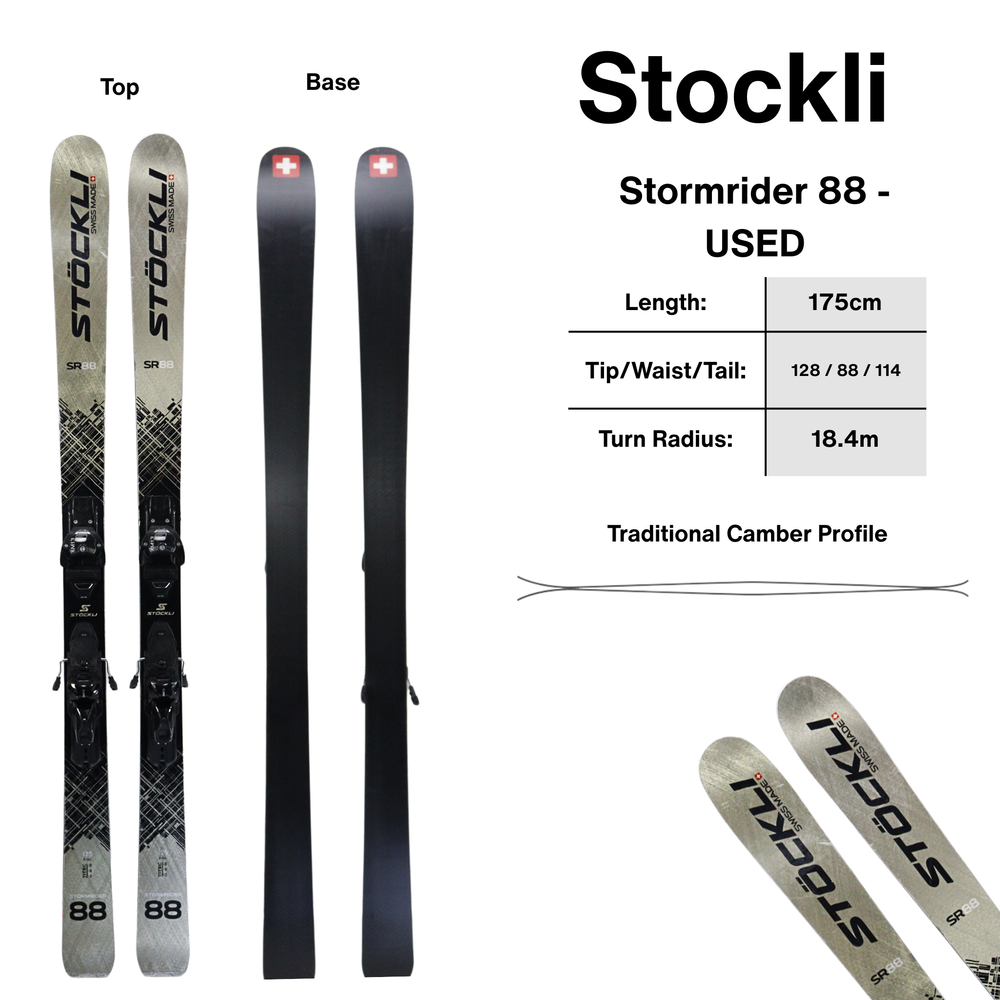 Stockli Stormrider 88 + Salomon XM13 Demo Bindings | 2022 USED USED SKIS Stockli