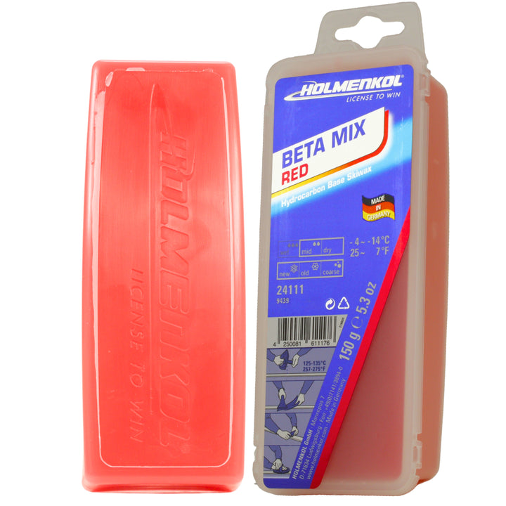 Holmenkol BetaMix Red - 150g SKI & SNOWBOARD WAX Holmenkol