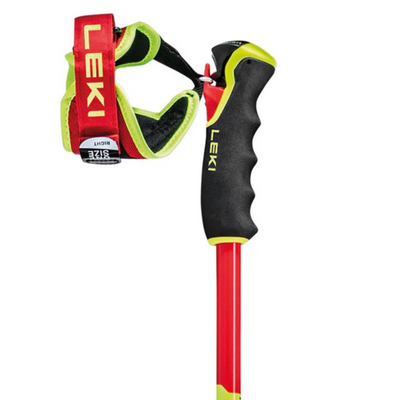 Leki Venom GS 3D Ski Racing Poles 2025 - OPEN BOX RETURN SKI POLES Leki 125cm Red-Black-Yellow