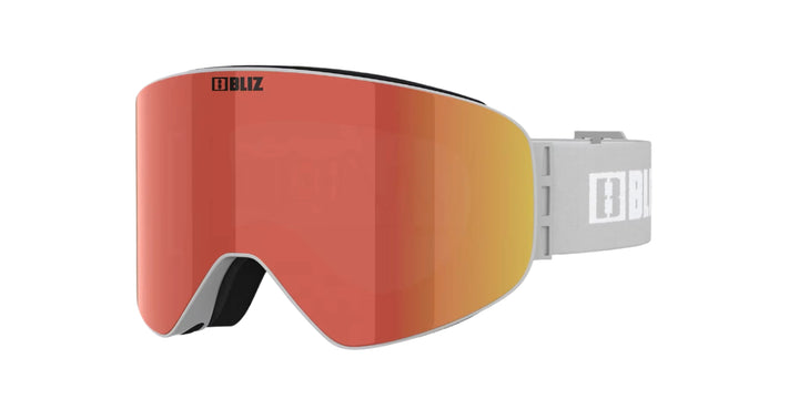 Bliz Flow Ski Goggles GOGGLES Bliz Grey + Brown Red Cat3 Lens