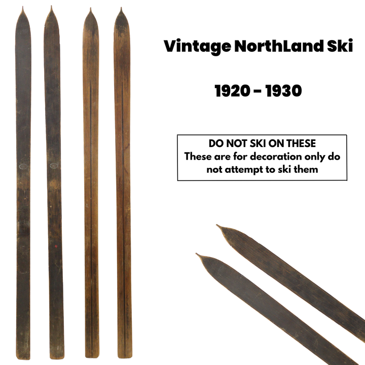 Vintage 1925 Wooden Decorative Skis - Northland Ski Company USED SKIS Utah Ski Gear