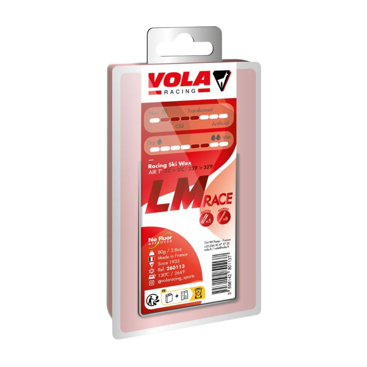 Vola LM Racing Wax 80g SKI & SNOWBOARD WAX Vola Red -5°C > 0°C / 23°F > 32°F