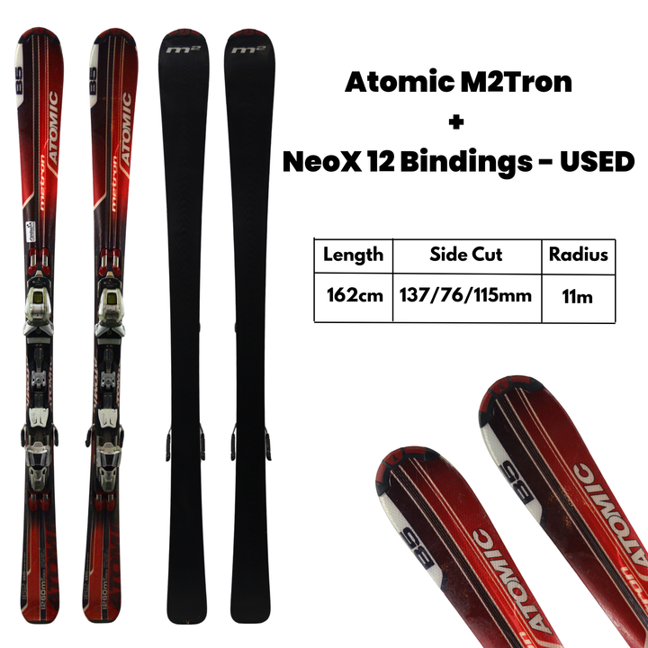 Vintage Atomic M2Tron 162 + NeoX 12 Bindings - USED