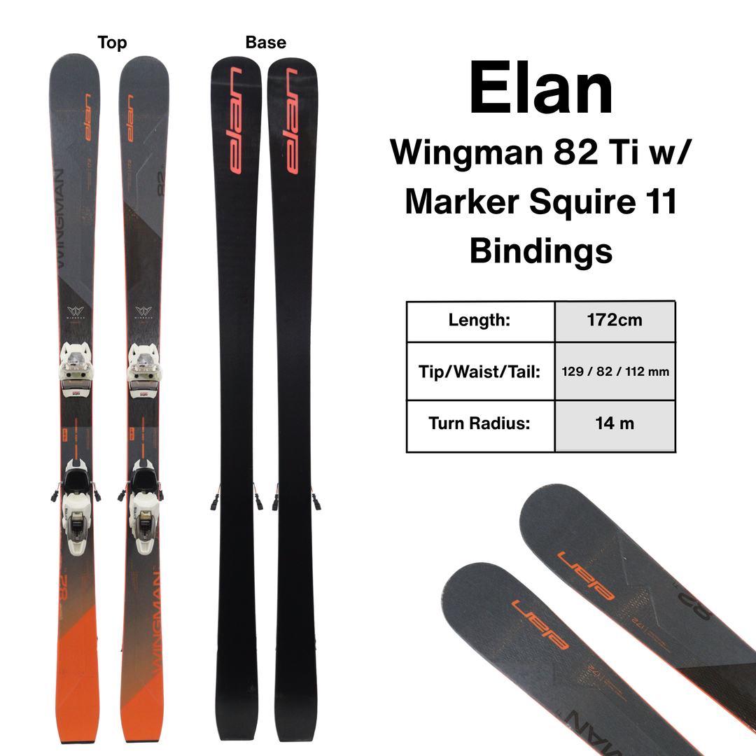 Elan Wingman 82 Ti with Marker Squire 11 Bindings – 172cm USED