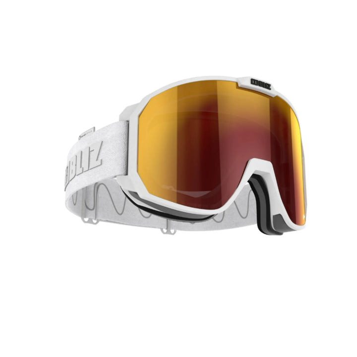 Bliz Ski Goggles - Split 16 - White with Magnetic Brown Red Cat 3 + Pink Cat 1 Lenses GOGGLES Bliz