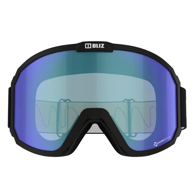 Bliz Ski Goggles - Rave 13 - Black with Orange Blue Multi Cat1 Nano Optics Lense GOGGLES Bliz
