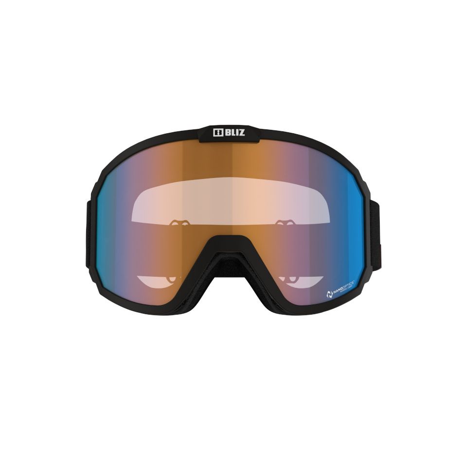 Bliz Ski Goggles - Rave 13 - Black with Coral Blue Nordic Light Cat1 Nano Optics Lenses GOGGLES Bliz