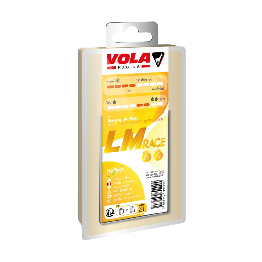 Vola LM Racing Wax 80g SKI & SNOWBOARD WAX Vola Yellow -2°C > 10°C / 28°F > 50°F