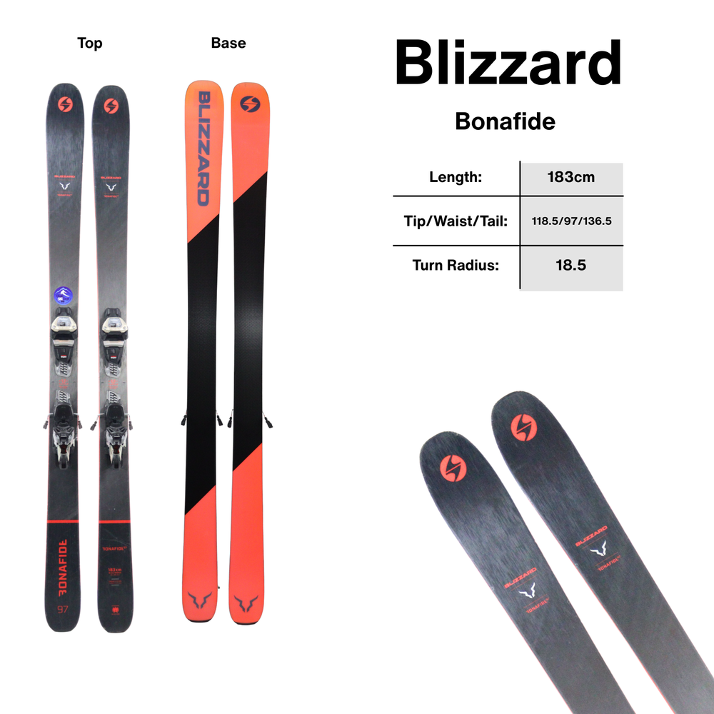 Blizzard Bonafide 97 2022 + Marker Griffon DEMO Binding - USED SKIS Blizzard