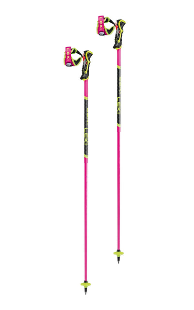 Leki Venom SL 3D Ski Racing Poles 2024 POLES Leki Pink-Black-Yellow 115cm 