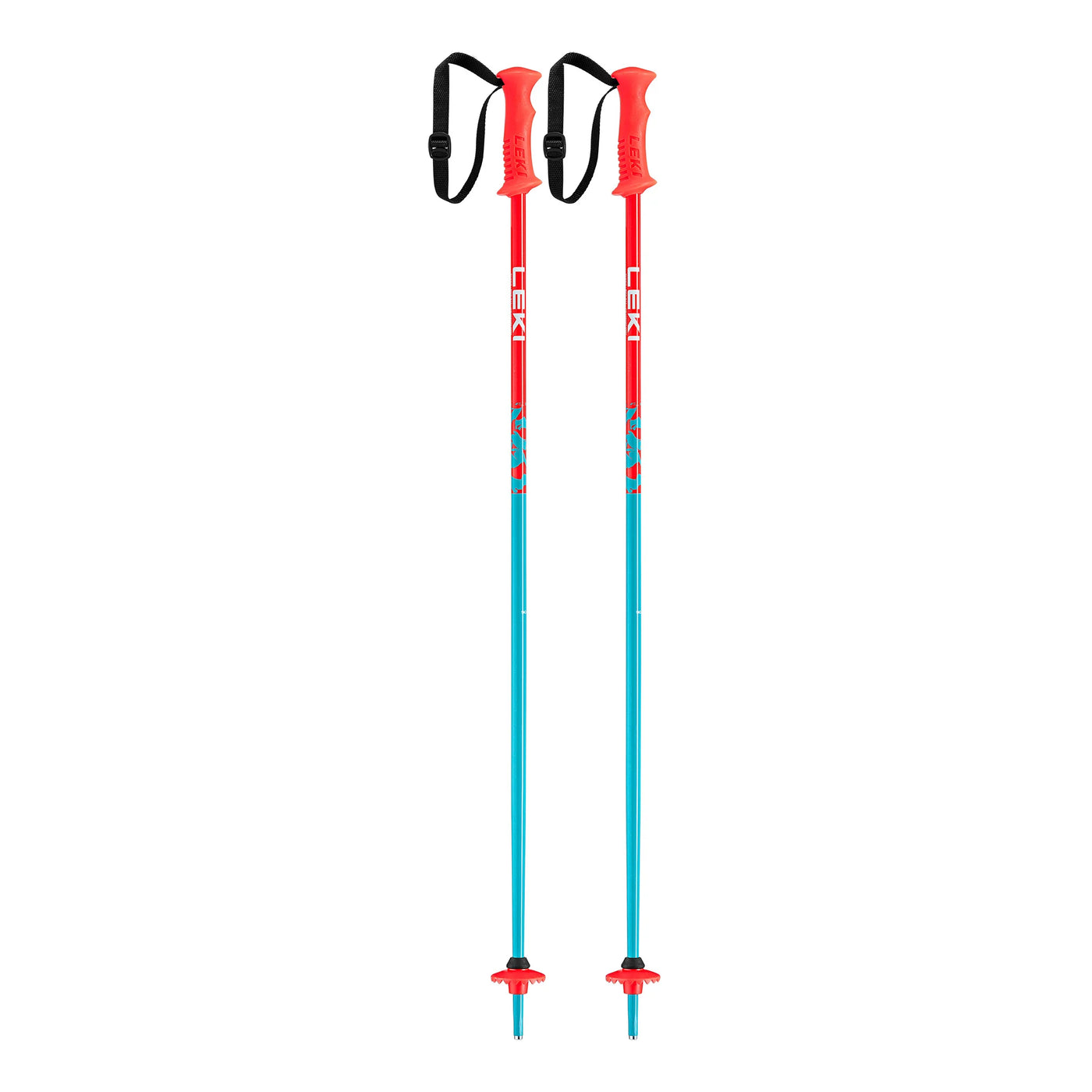 Leki Rider Junior Ski Poles 2025 SKI POLES Leki 90cm Petrol / Red