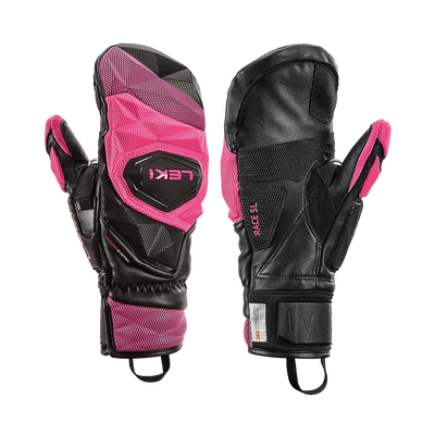Leki WCR Venom SL 3D Race Mitt- OPEN BOX RETURN APPAREL Leki Black-Pink 7.5