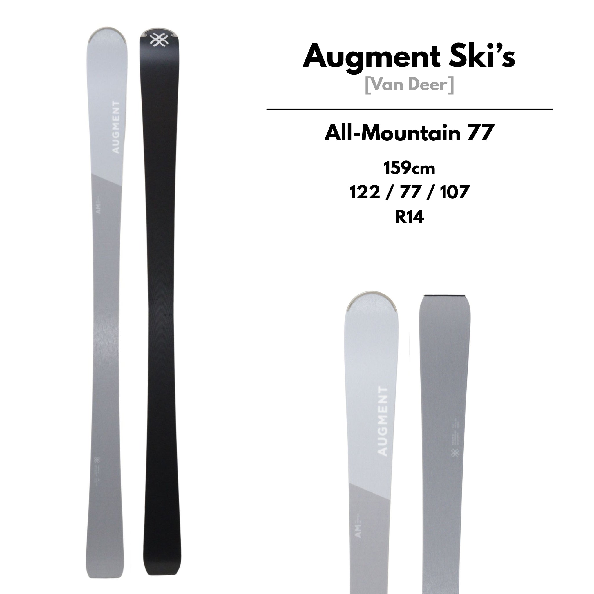 Augment All-Mountain 77 Ski's | 159cm | Utah Ski Gear