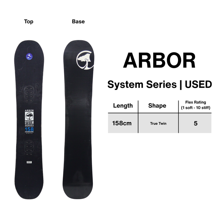 ARBOR System Series 158cm - USED SNOWBOARDS ARBOR