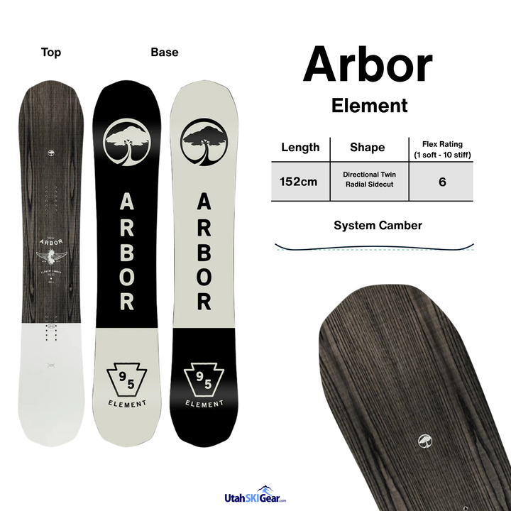 Arbor Element Snowboard 2024 - USED USED BOARDS Arbor