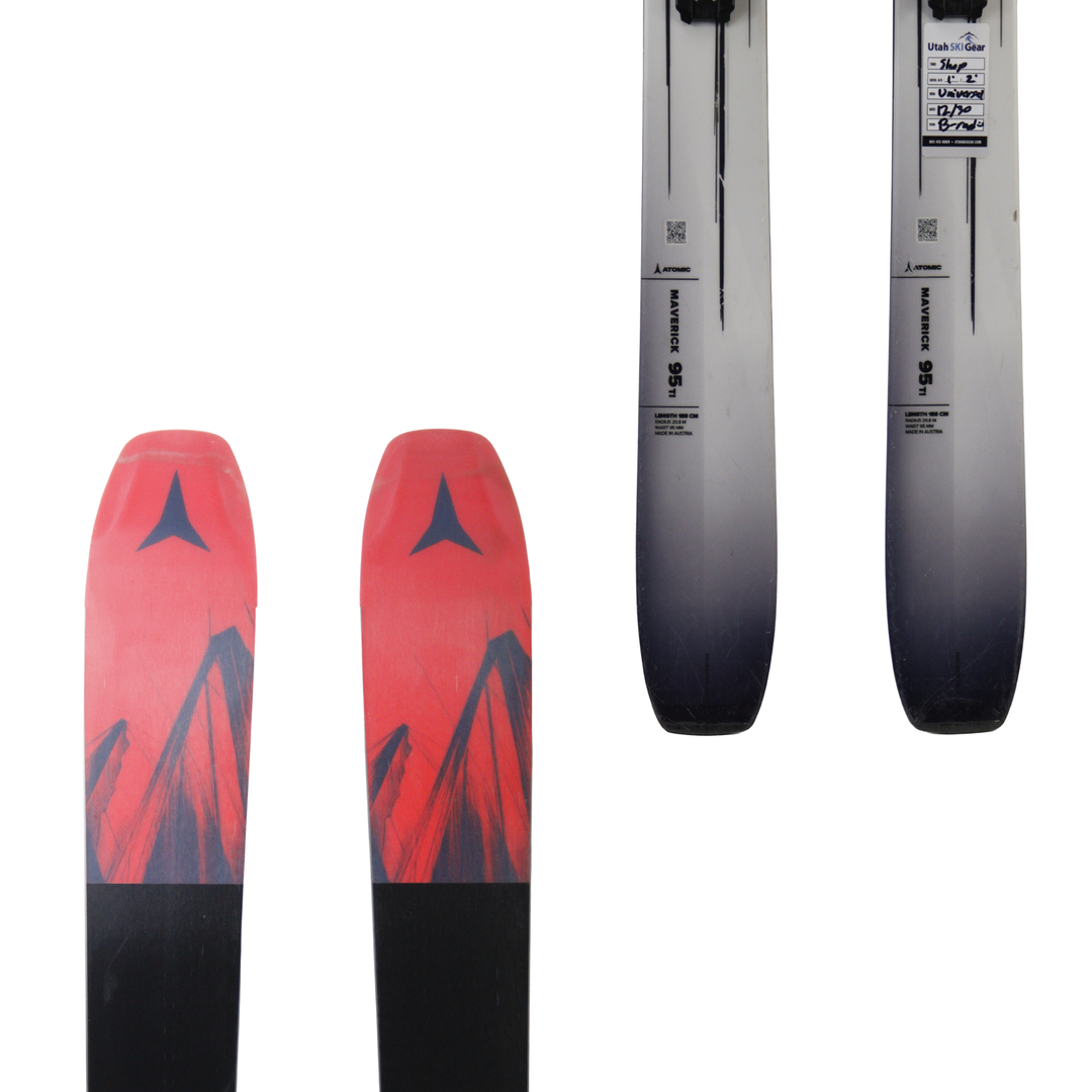 USED Atomic Maverick 95 TI 188cm 2024 + Strive Eleven bindings USED SKIS Atomic
