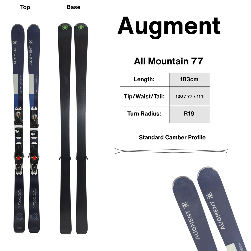 Augment (Van Deer) All Mountain 77 Carbon 183cm + SPX 12 Bindings - USED USED SKIS Utah Ski Gear