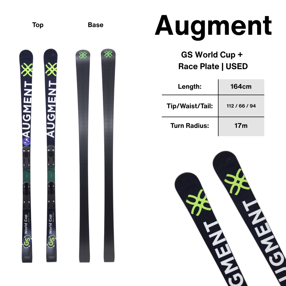 Augment [Van Deer] GS World Cup 164cm + Race Plate - USED SKIS Augment