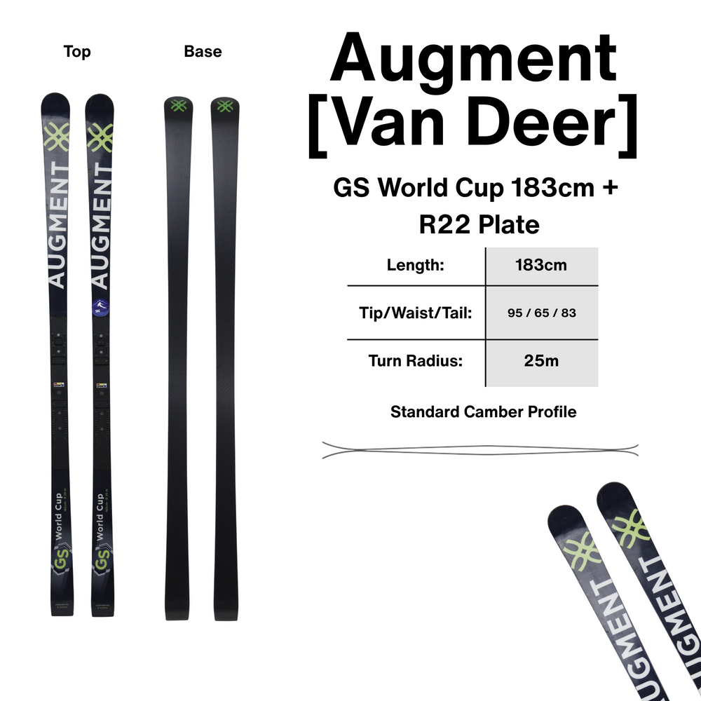 Augment [Van Deer] GS World Cup 183cm + R22 Plate SKIS Augment