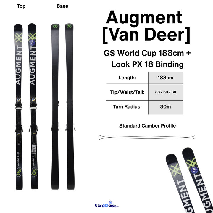 Augment [Van Deer] GS World Cup 188cm + PX 18 Binding - USED USED SKIS Augment