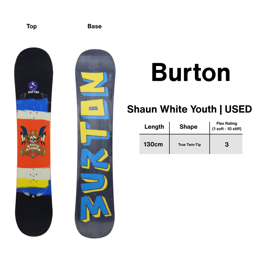 Burton Shaun White Youth 130cm Snowboard - USED SNOWBOARDS Burton