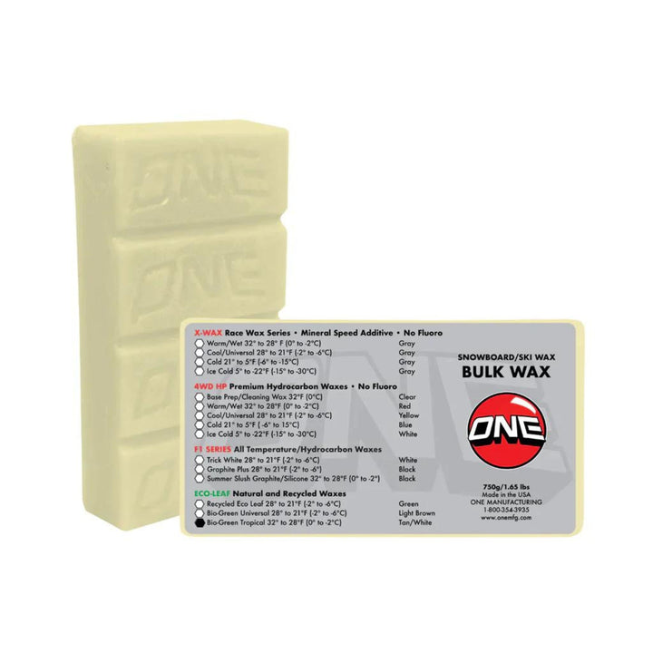 One MFG Eco Leaf Natural Warm Bulk Wax - 750g SKI & SNOWBOARD WAX OneBall   