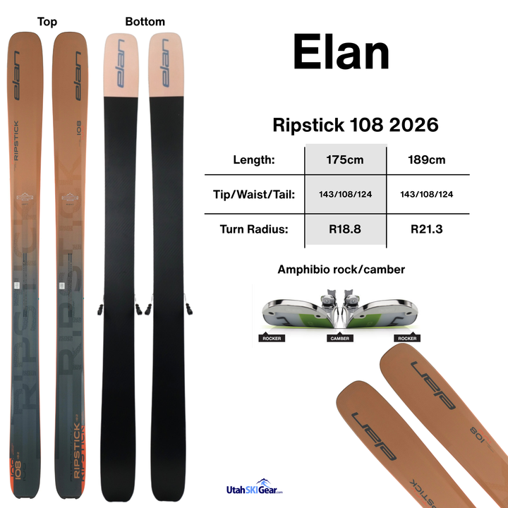Elan Ripstick 108 Skis 2026 SKIS Elan