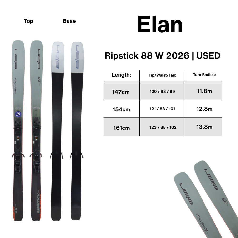 Elan Ripstick 88 W Skis 2026 - USED USED SKIS Elan