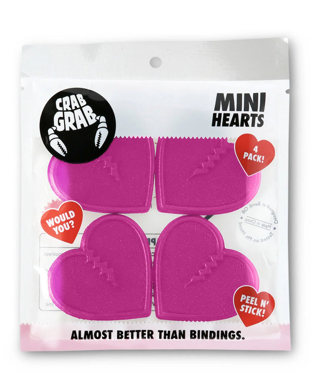 Crab Grab Mini Hearts Stomp Pad STOMP PADS Crab Grab Hot Pink