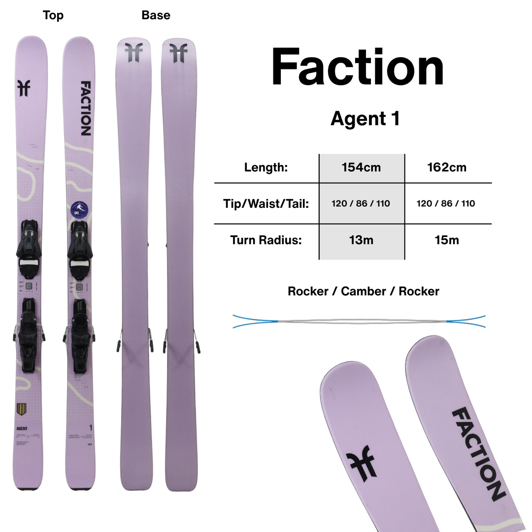 Faction Agent 1 Skis 2026 - USED USED SKIS Faction 162cm